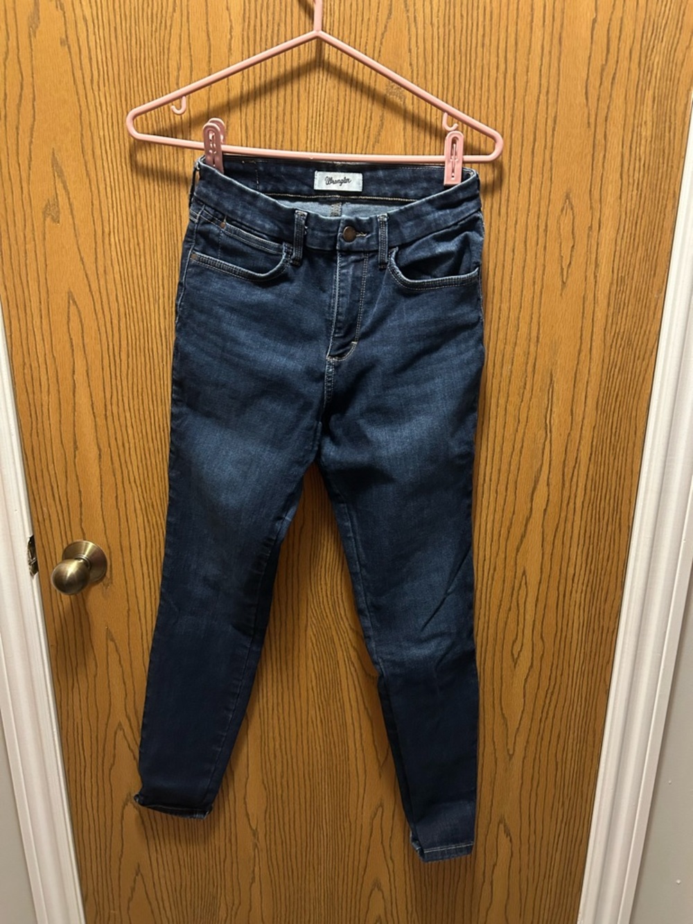 Wrangler Skinny Jeans in Dark Blue Denim